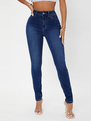 SXY High Waist Zip Fly Skinny Jeans