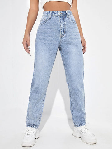 High Waist Mom Fit Jeans