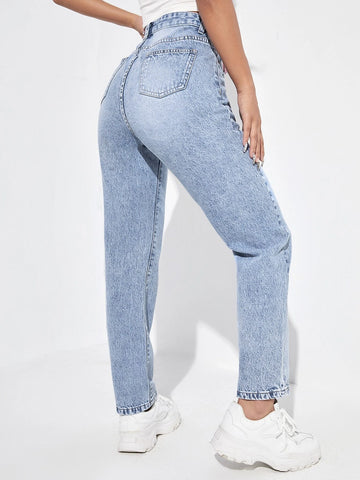 High Waist Mom Fit Jeans