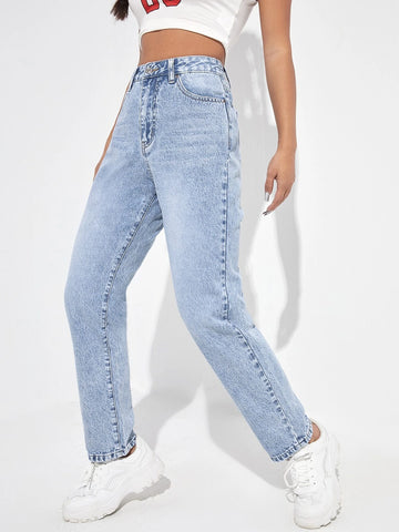 High Waist Mom Fit Jeans