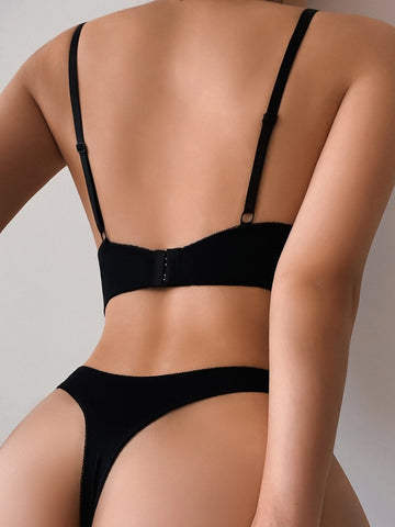 Solid Lingerie Set