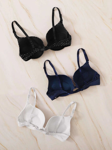 Push Up Underwire Bra Set 3pack