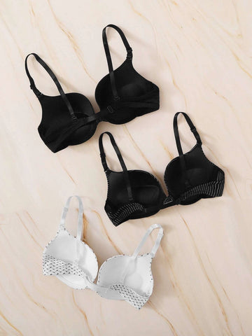 Push Up Underwire Bra Set 3pack