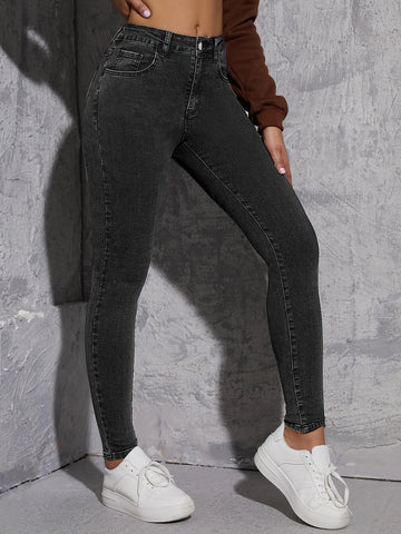 Solid Skinny Jeans