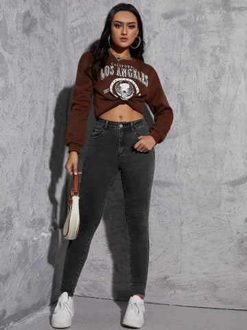Solid Skinny Jeans