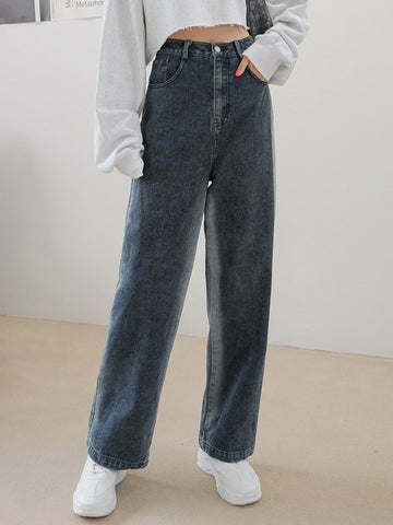 DAZY Slant Pockets Straight Leg Jeans