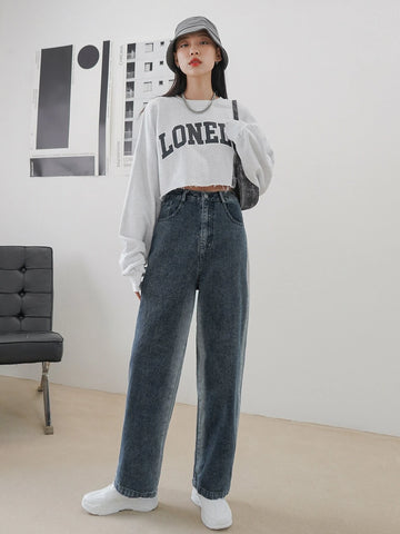 DAZY Slant Pockets Straight Leg Jeans