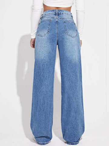 High Waist Ripped Jeans