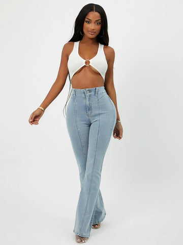 SXY High Waist Flare Leg Jeans