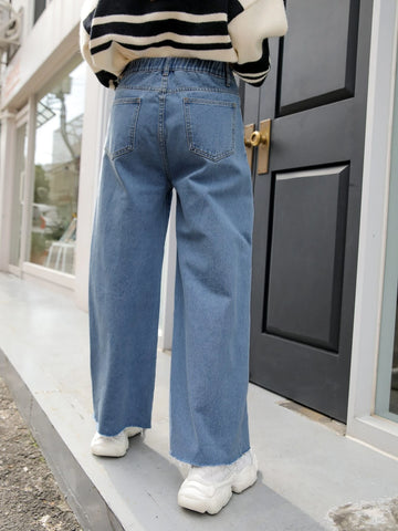 DAZY Wide Leg Pocket Detail Jeans