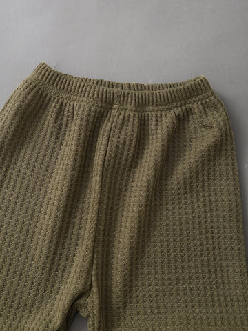 Toddler Boys Raglan Sleeve Waffle Knit Pullover & Sweatpants