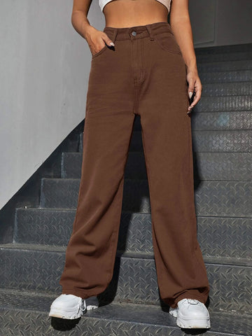 Slant Pocket High Waist Boyfriend Jeans