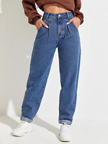 Slant Pocket Mom Fit Jeans
