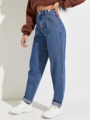 Slant Pocket Mom Fit Jeans