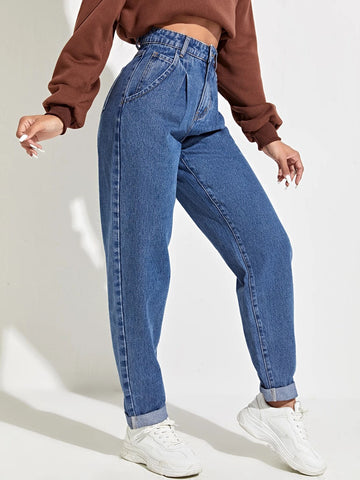 Slant Pocket Mom Fit Jeans