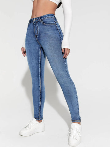 Slant Pocket Skinny Jeans