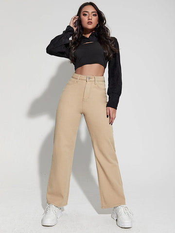High Waist Wide Leg Jeans