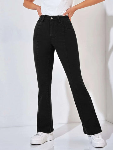 PETITE High Waist Flare Leg Jeans