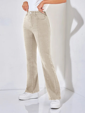 PETITE High Waist Flare Leg Jeans