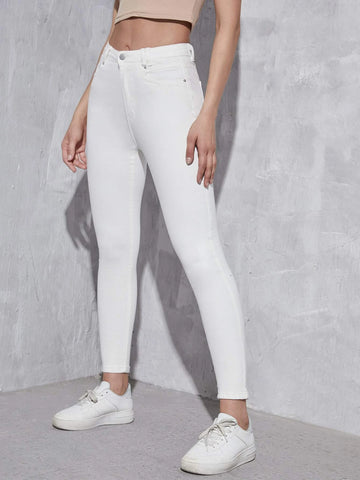 Slant Pocket Skinny Jeans