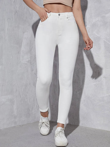 Slant Pocket Skinny Jeans