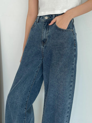 DAZY High Waist Washed Wide Leg Jeans