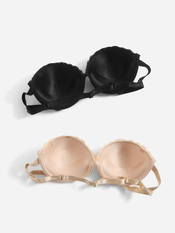 2pack Floral Lace Underwire Bra