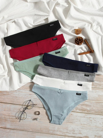 7pack Solid Rib Panty