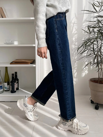 DAZY High Waist Straight Leg Jeans