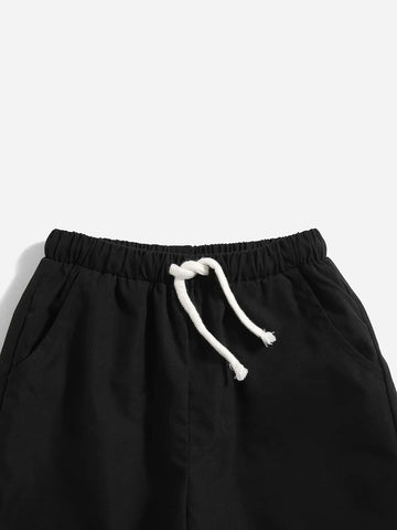 Toddler Boys Letter & Striped Graphic Tee & Shorts Set