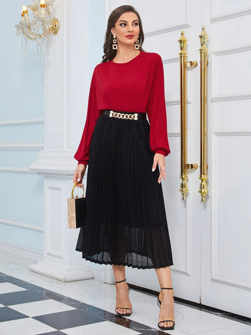 Solid Ruched Batwing Sleeve Bodysuit