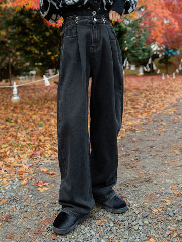 DAZY High Waist Straight Leg Jeans