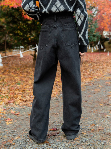DAZY High Waist Straight Leg Jeans