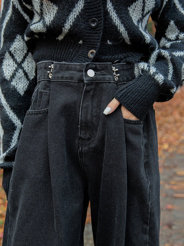 DAZY High Waist Straight Leg Jeans