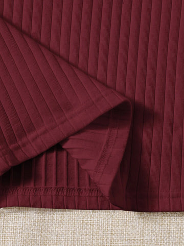 EZwear Solid Rib-knit Top