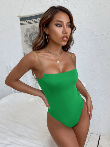 Solid Skinny Cami Bodysuit