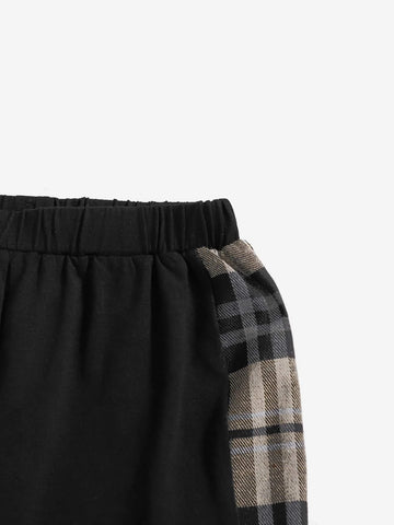 Toddler Boys Plaid Graphic Tee & Sweatpants Set