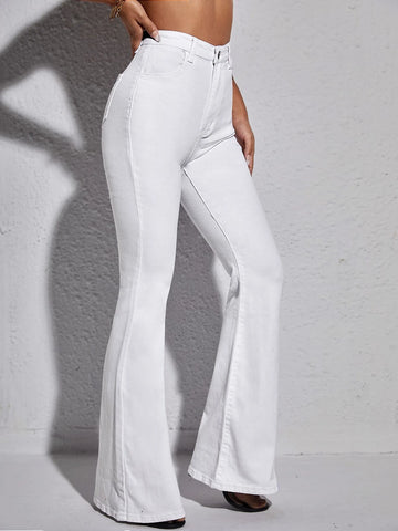 High Waist Flare Leg Jeans