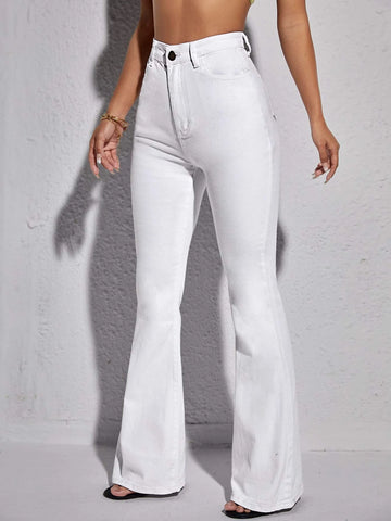 High Waist Flare Leg Jeans