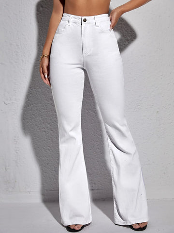 High Waist Flare Leg Jeans