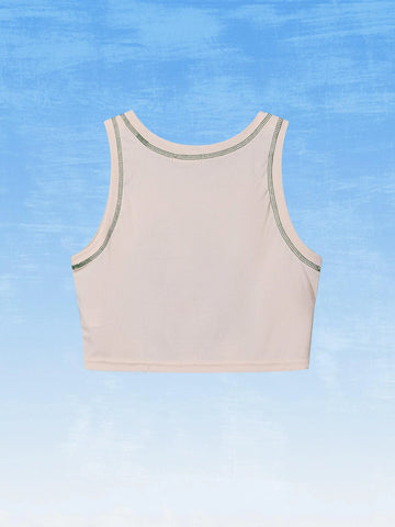 Frmlsstudio Letter Skull & Dog Graphic Ribbed Tank Top