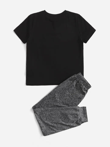 Boys Colorblock Tee & Sweatpants