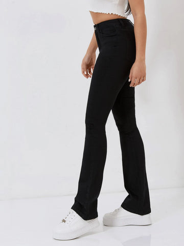 PETITE Zipper Fly Flare Leg Jeans