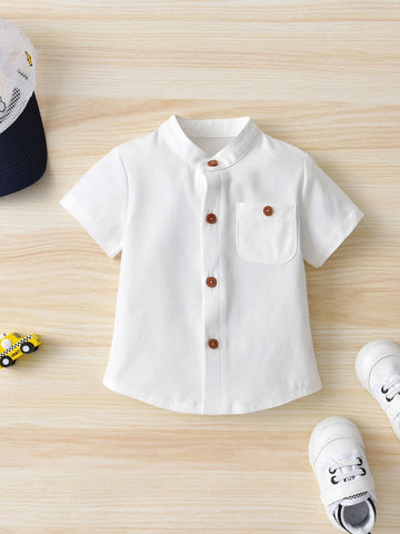 Baby Patched Pocket Button Front Shirt