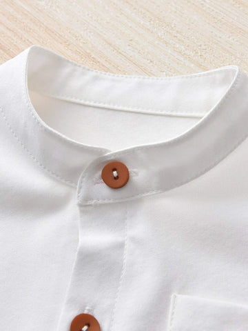 Baby Patched Pocket Button Front Shirt