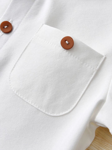 Baby Patched Pocket Button Front Shirt