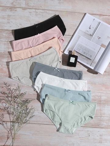 8pack Bow Decor Panty Set