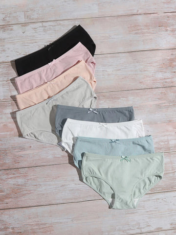 8pack Bow Decor Panty Set
