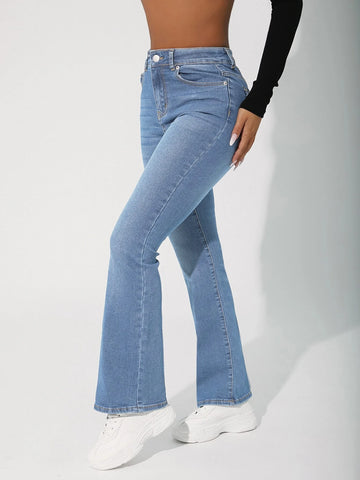 PETITE High Waist Flare Leg Jeans