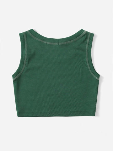 Frmlsstudio Letter Skull & Dog Graphic Ribbed Tank Top